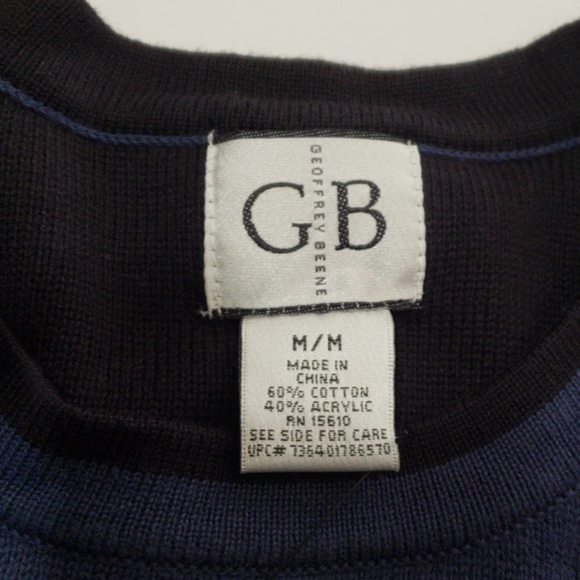 Geoffrey Beene Mens Medium Sweater navy/black NWT - Picture 4 of 4